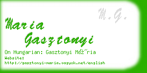 maria gasztonyi business card